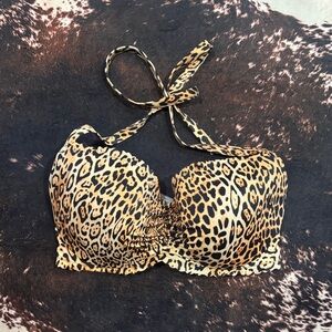 Victoria’s Secret Leopard Print Halter Bikini Top